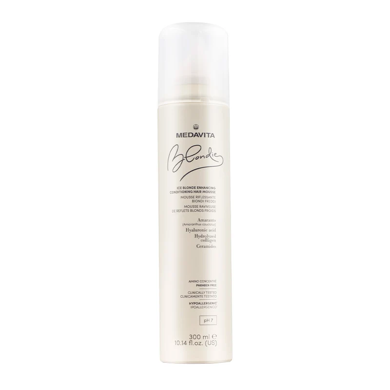 Medavita Blondie Ice Blonde Enhancing Conditioning Hair Mousse 300ml - mousse riflessante biondi freddi
