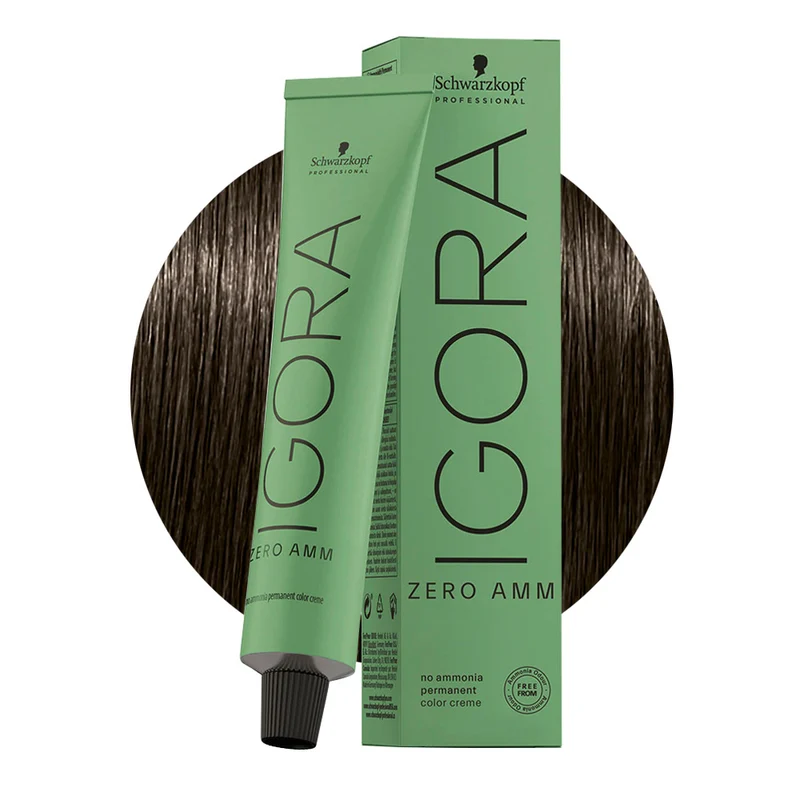 Schwarzkopf Igora Zero Amm 4-13 Castano Medio Cendré Matt 60ml - colorazione permanente senza ammoniaca