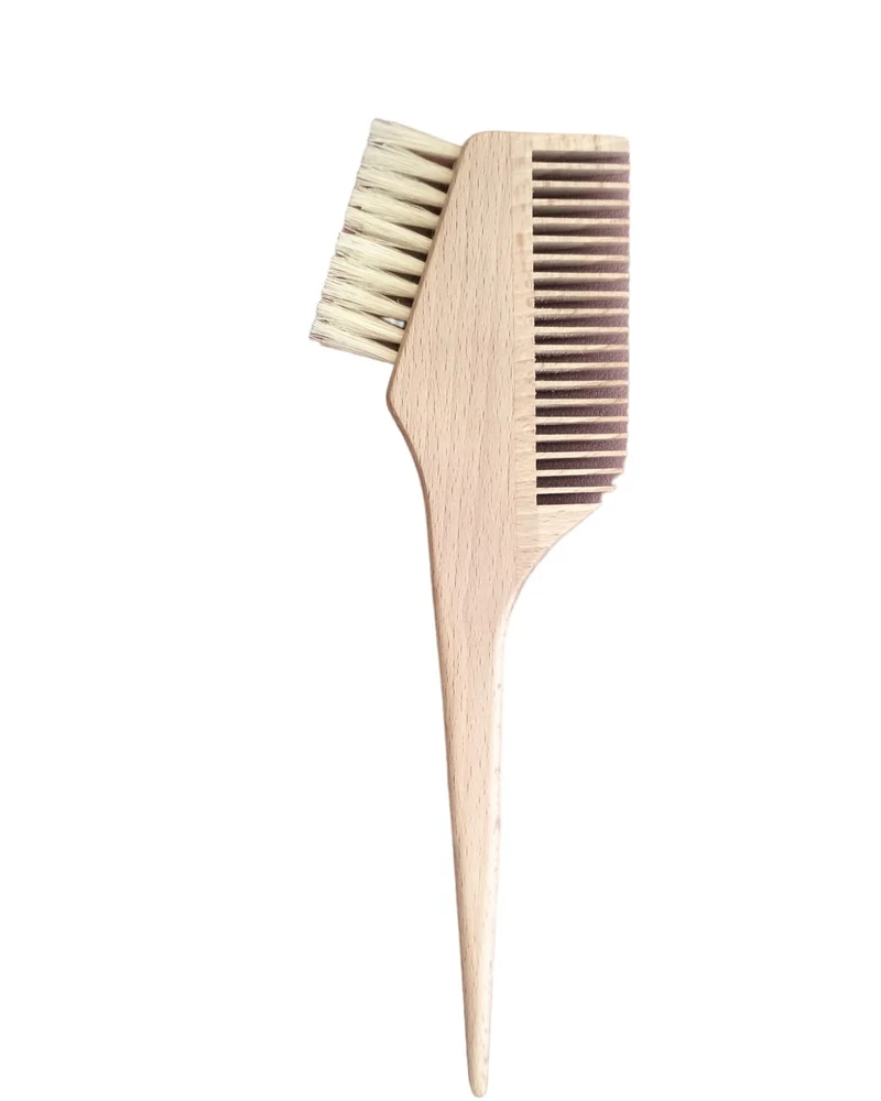 PETTINE LEGNO DOPPIO CON PENNELLO TINTA - GUENZANI