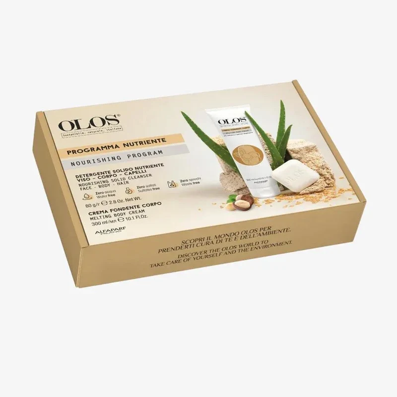 Olos Programma Nutriente Kit detergente solido e Crema corpo