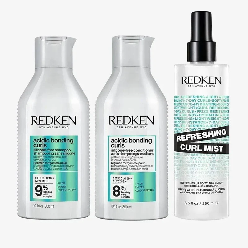 Redken Curl Refreshing Trio Shampoo Conditioner e Spray