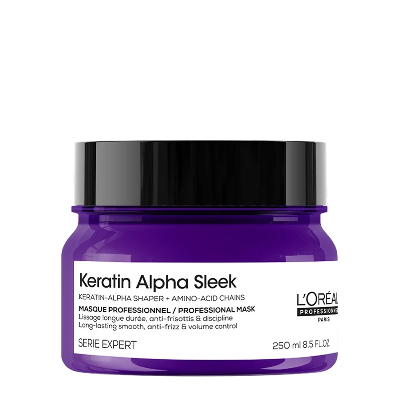 L'Oreal Professionnel Paris Serie Expert Keratin Alpha Sleek Mask 250ml - maschera disciplinante anticrespo