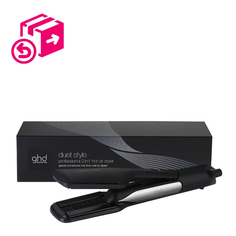 Hair Gallery Resi Come Nuovi Ghd Duet Nera - imballaggio danneggiato e piastra lievemente graffiata