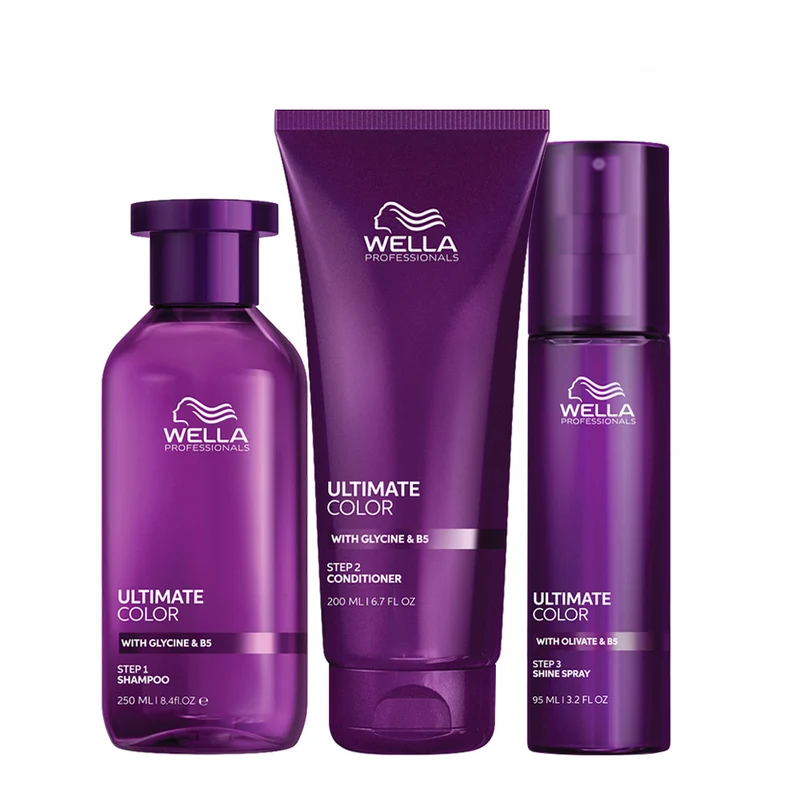 Wella Professionals Ultimate Color Shampoo 250ml Conditioner 200ml Shine Spray 95ml