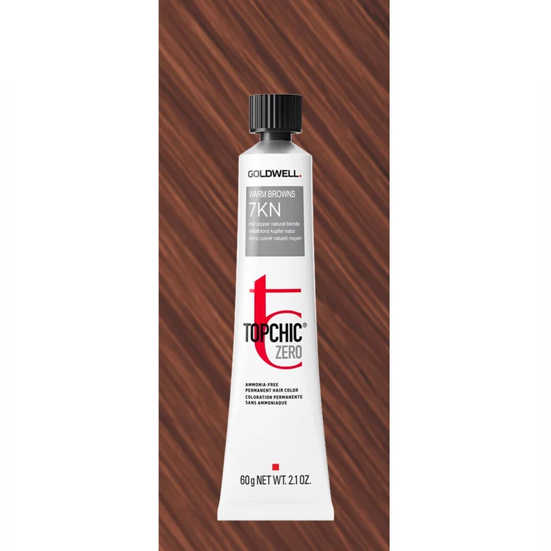 7KN Topchic Zero Warm Browns Mid Copper Natural Blonde Tb 60ml - colorazione permanente senza ammoniaca