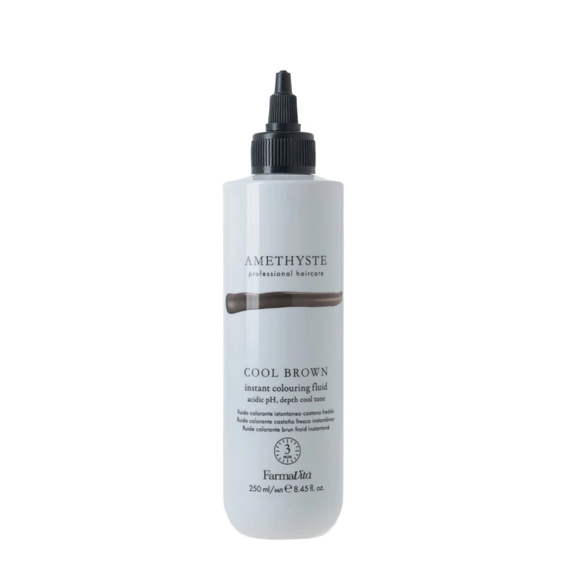 Amethyste Istant Color Fluid Cool Brown 250ml - colore semi permanente pronto all'uso