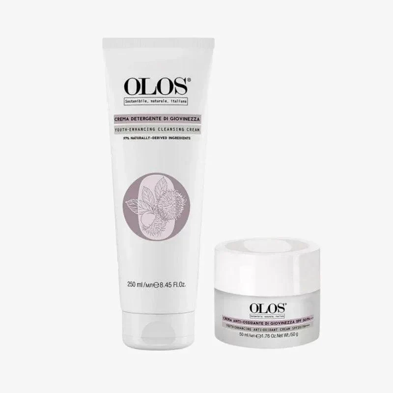 Olos Kit Crema Detergente e Crema Viso Anti Ossidante