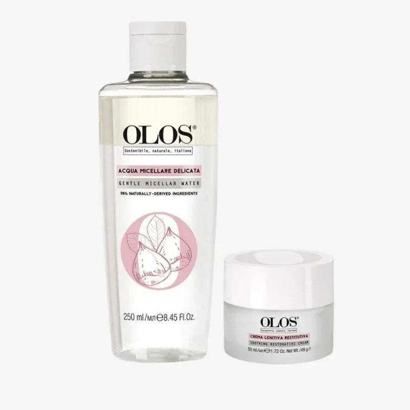 Olos Kit Acqua Micellare e Crema Viso lenitiva