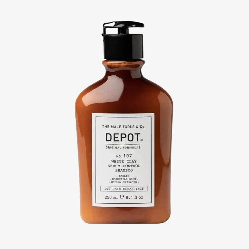 Depot No. 107 White Clay Sebum Control Shampoo uomo 250ml