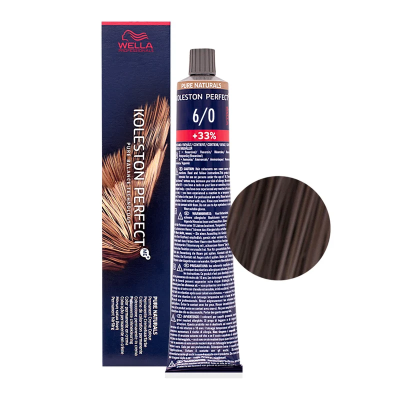 Wella Koleston Perfect ME+ Pure Naturals 6/0 80ml - colorazione permanente