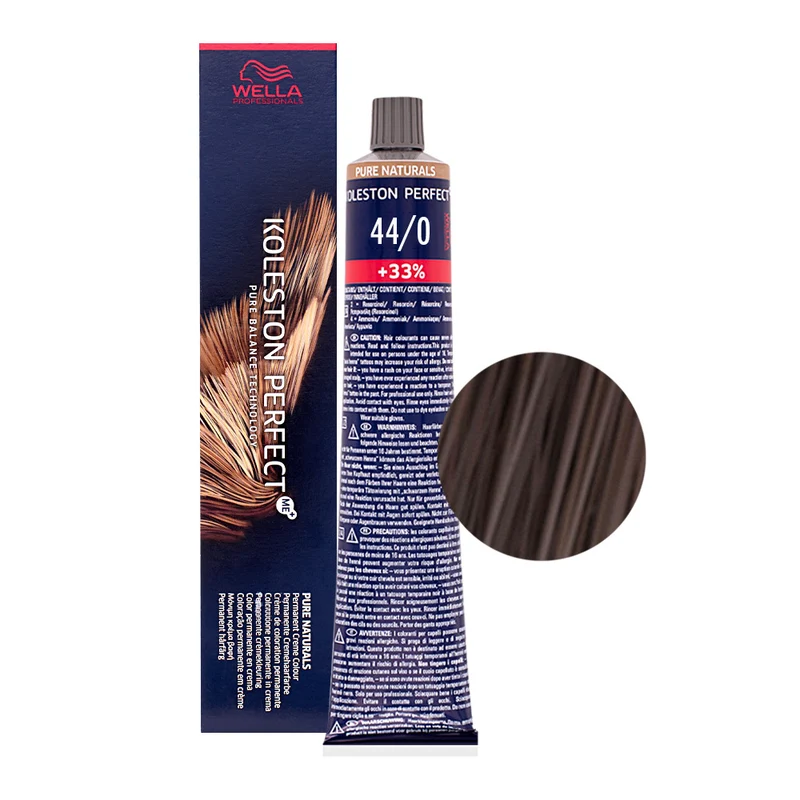 Wella Koleston Perfect ME+ Pure Naturals 44/0 Marrone Medio Intenso 80ml - colorazione permanente