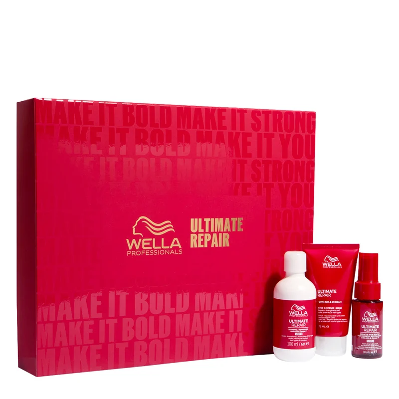 Wella Professionals Ultimate Repair Cofanetto Shampoo, Maschera e Miracle Hair Rescue 100ml+75ml+30ml