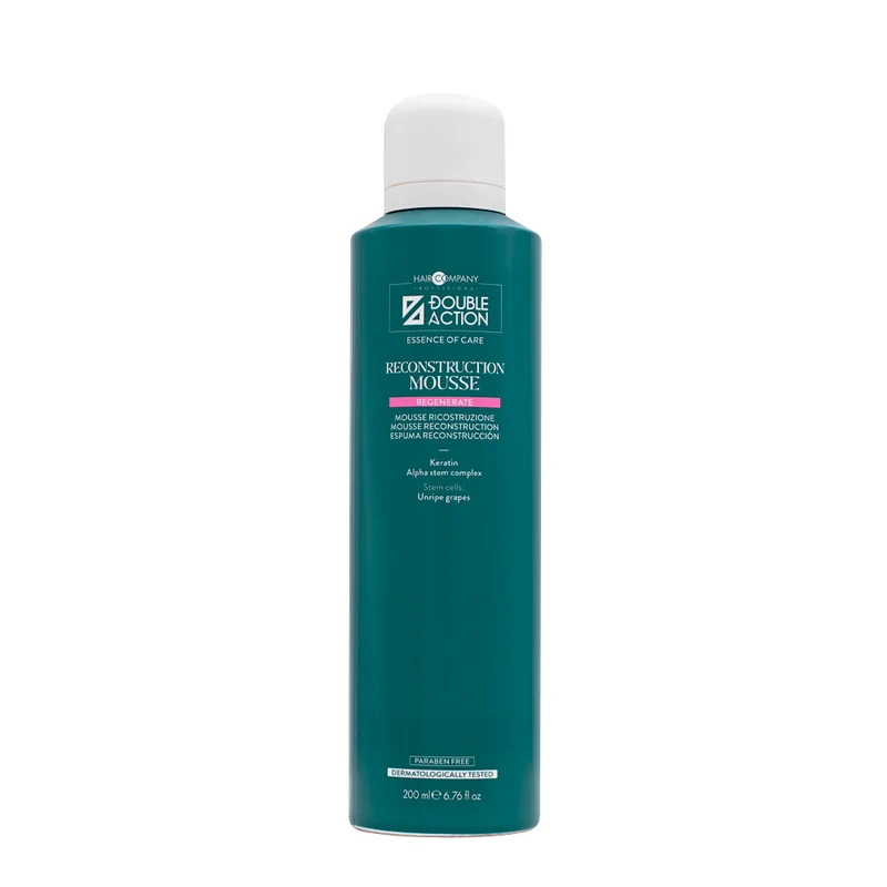 Hair Company Double Action Reconstruction Mousse 200ml - mousse idratante riparatrice