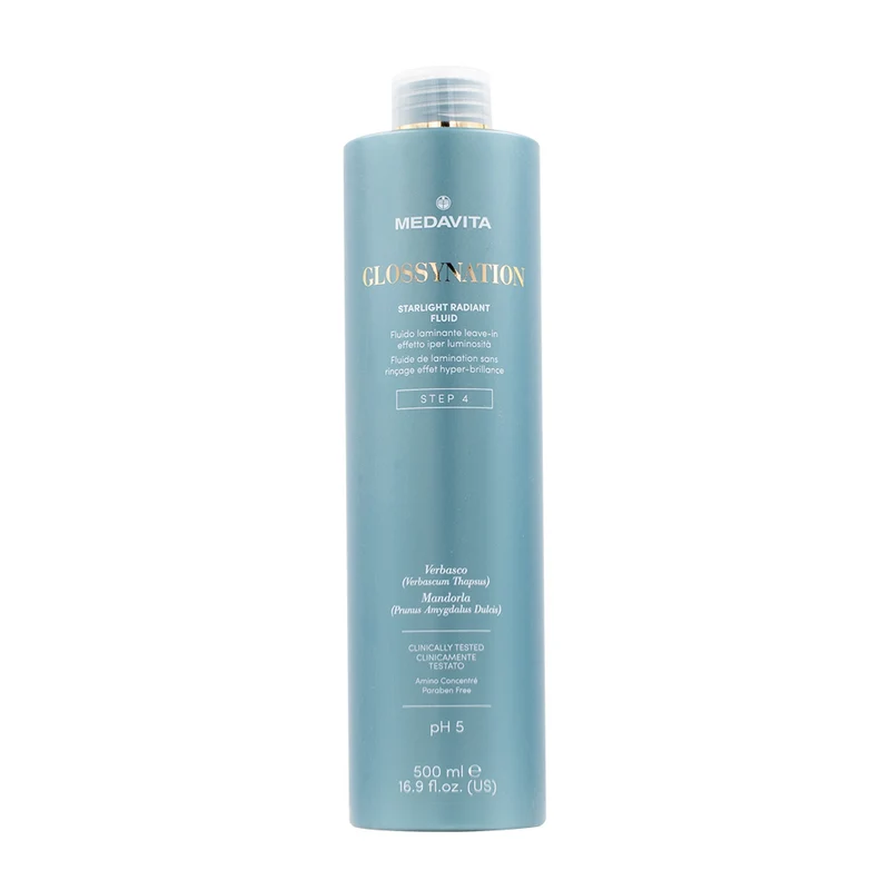 Medavita Lunghezze Glossynation Starlight Radiant Fluid 500ml - fluido laminante leave-in effetto iper luminosità