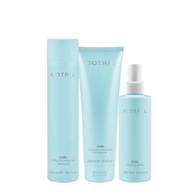 Cotril Curl Shampoo 300ml Conditioner 250ml Reviving Spray 200ml