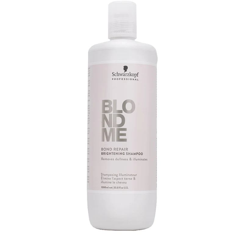 Schwarzkopf BlondMe Bond Repair Brightening Shampoo 1000ml - shampoo illuminante