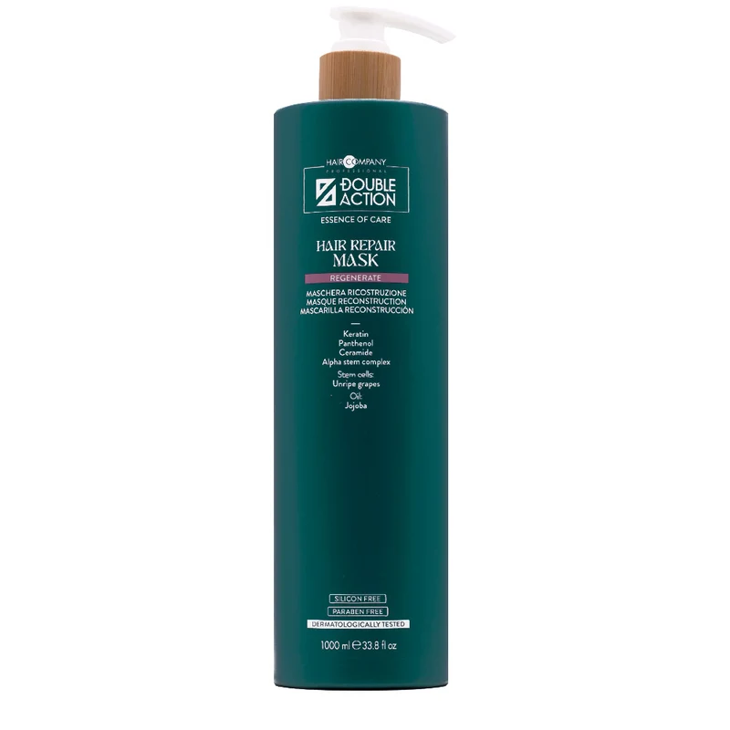 Hair Company Double Action Hair Repair Mask 1000ml - maschera nutriente riparatrice