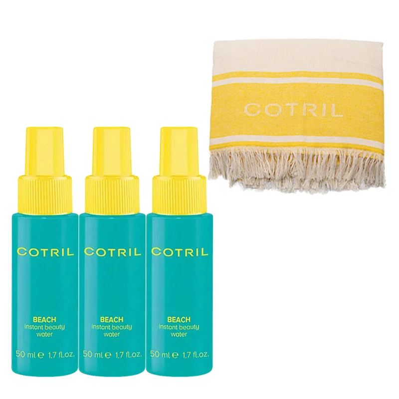 Cotril Beach Instant Beauty Water 50ml x 3 pz + Telo Mare OMAGGIO