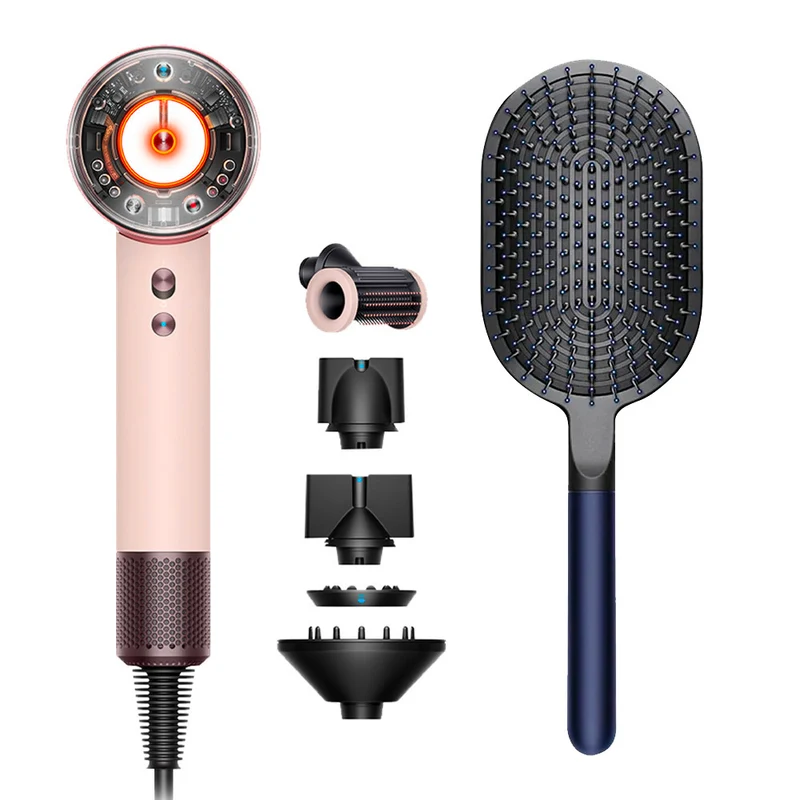 Dyson Supersonic Nural Straight + Wavy Phon Rosa Cipria / Oro Rosa + Paddle Brush