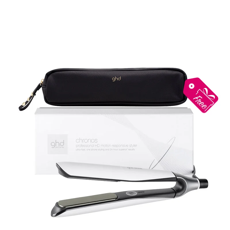 Ghd Chronos White + Styler Pouch OMAGGIO