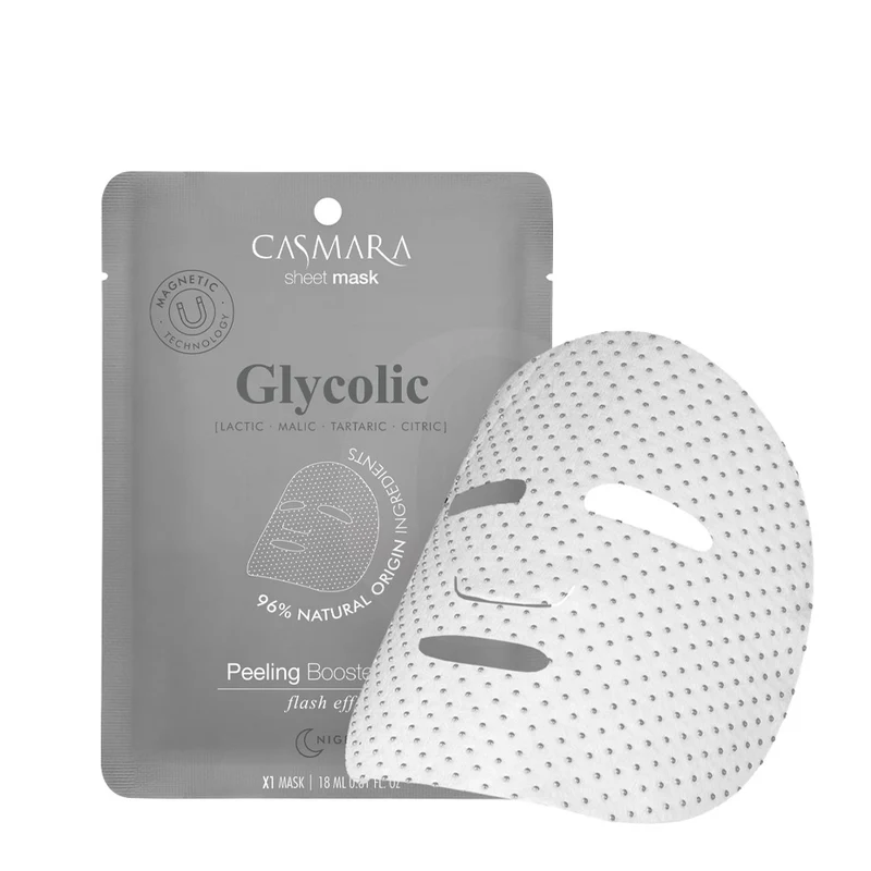 Casmara Sheet Mask Glycolic Peeling Booster Mask 10pz - maschera viso in tessuto esfoliante