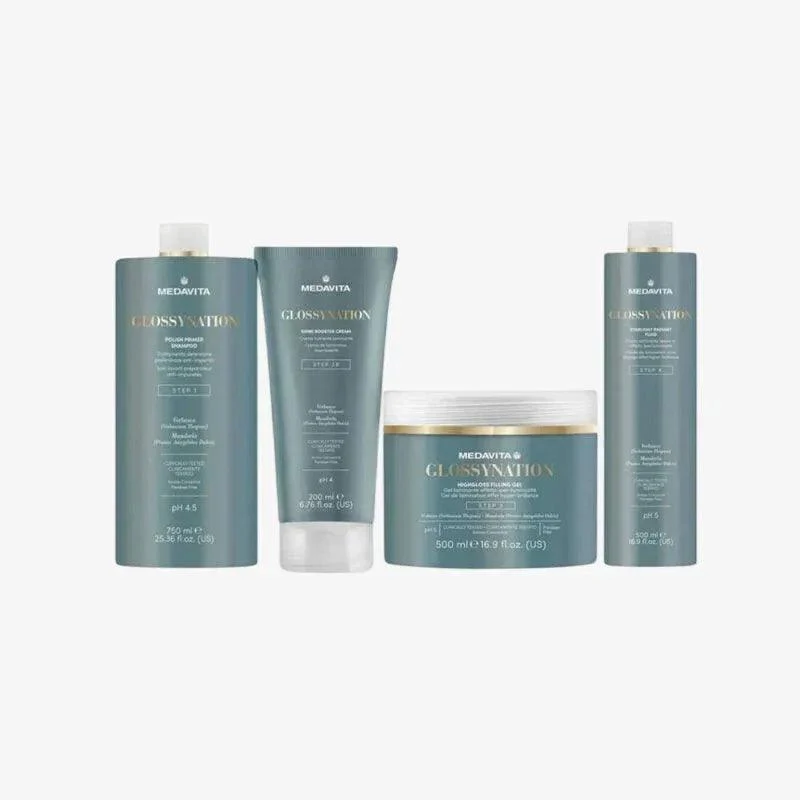 Medavita Glossynation Kit Laminazione Capelli Sensibilizzati o Grossi