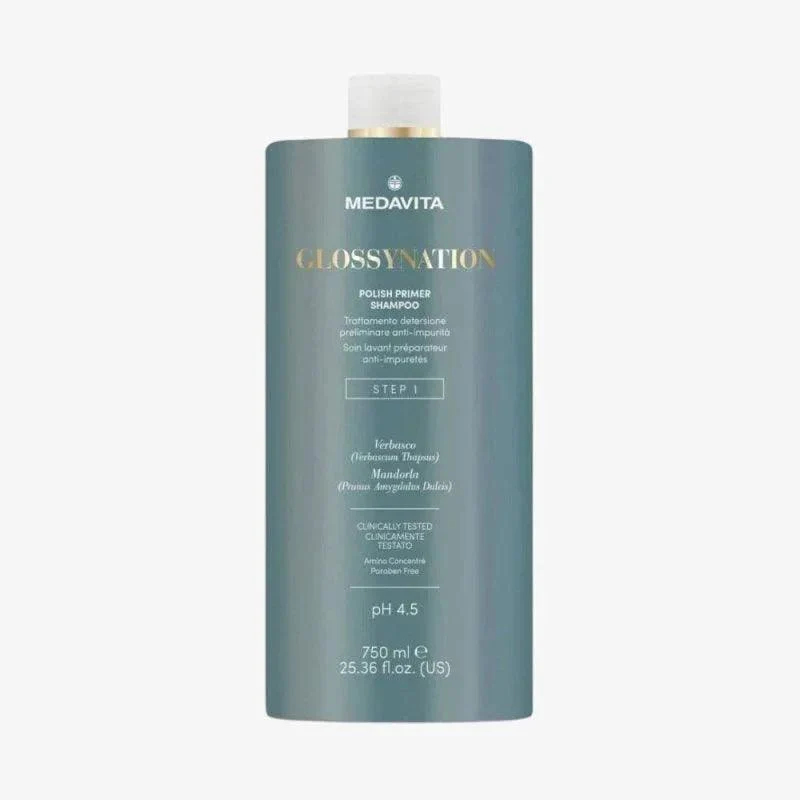 Medavita Glossynation Polish Primer Shampoo Laminazione Capelli 750ml