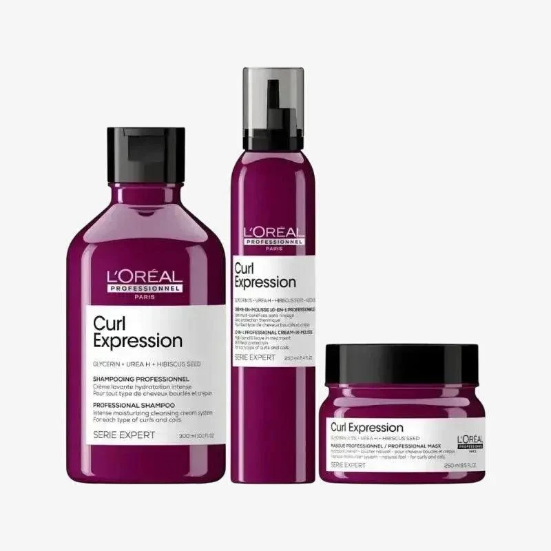 L'Oréal Professionnel Curl Expression Routine Ricci Kit – Shampoo, Maschera e Styling
