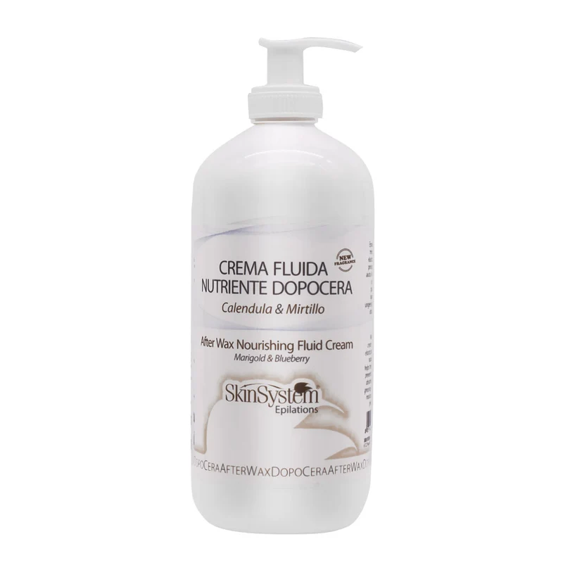SkinSystem After Wax Nourishing Fluid Cream 500ml - crema fluida nutriente dopocera calendula e mirtillo