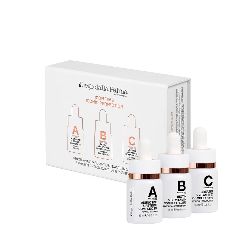 Diego dalla Palma Professional Icon Time Iconic Perfection Programma Viso Antiossidante 3 Fasi 3x15ml