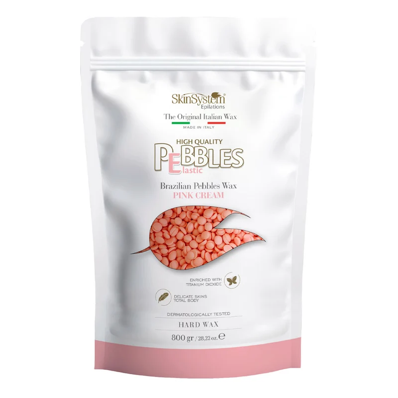 SkinSystem Le Pebbles High Quality Brazilian Pebbles Wax Pink Cream 800gr - cera brasiliana