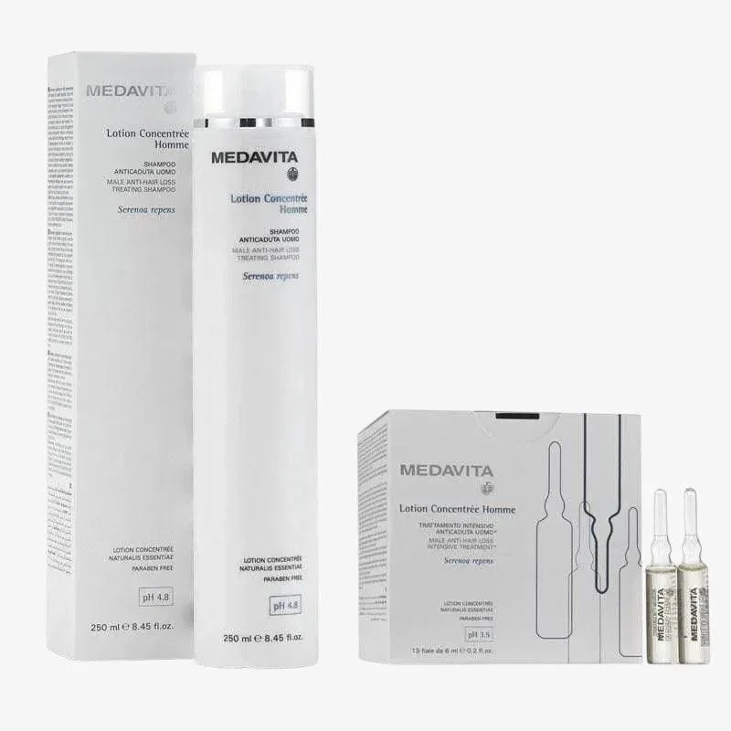Medavita Kit Shampoo e Fiale anticaduta capelli uomo