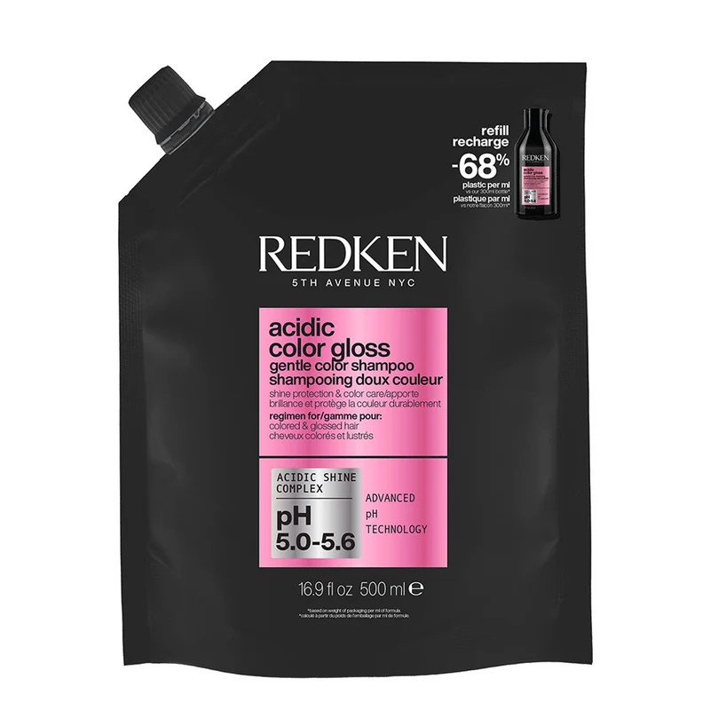 Redken AcidicColor Gloss Refill Shampoo 500ml - eco - ricarica shampoo capelli colorati