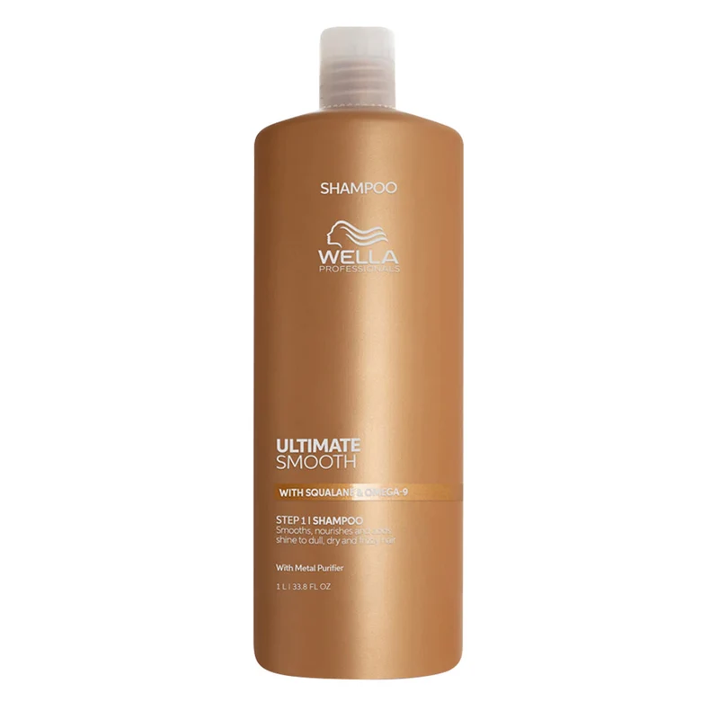 Wella Ultimate Smooth Shampoo 1000ml - shampoo chelante anticrespo