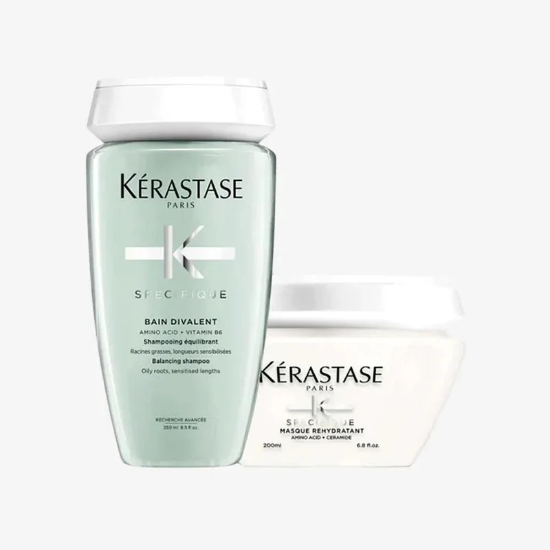 Kerastase Shampoo e Maschera Kit cute grassa e punte secche