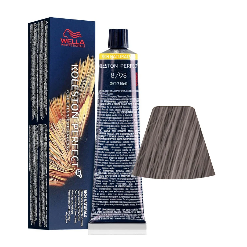 Wella Koleston Perfect ME+ Rich Naturals 8/98 Biondo Chiaro Cenere Perla 60ml - colorazione permanente