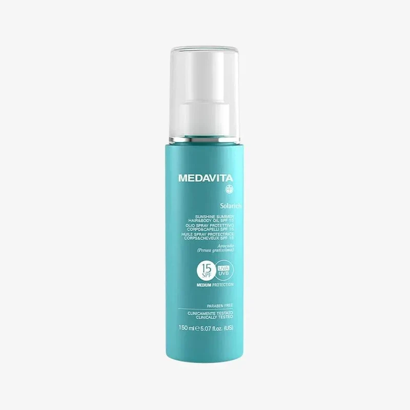 Medavita Solarich Olio Spray Protettivo Corpo e Capelli SPF15 150ml