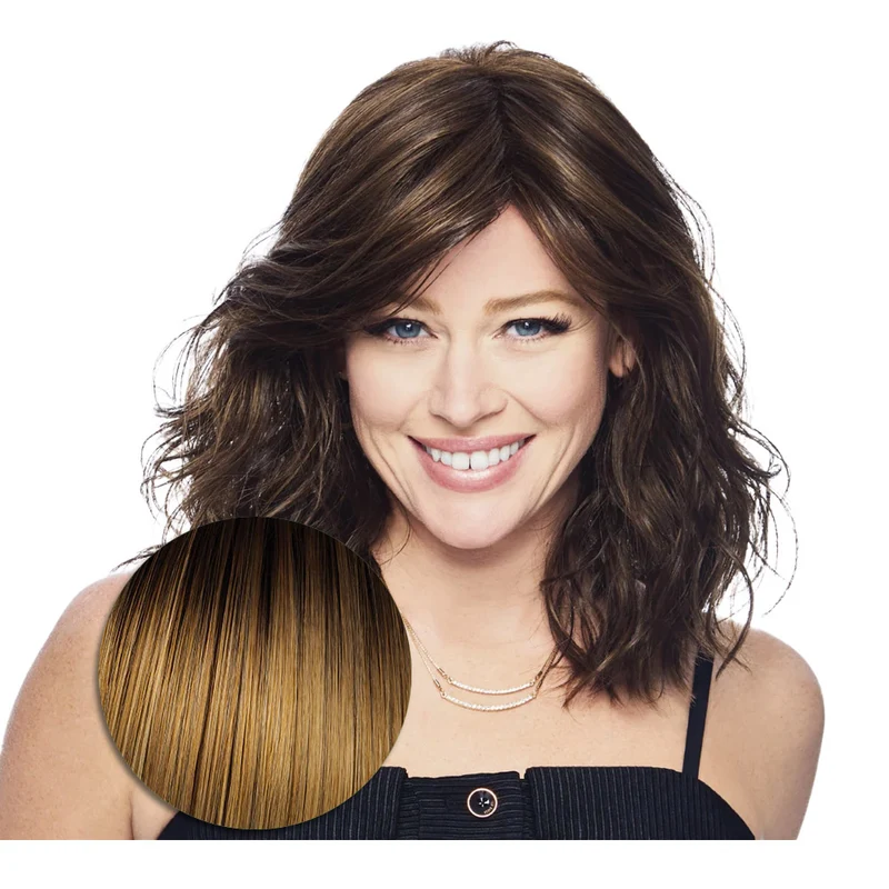 Hairdo Courtside Waves SS14/25 Biondo Caldo con Radice Castana - parrucca taglio medio