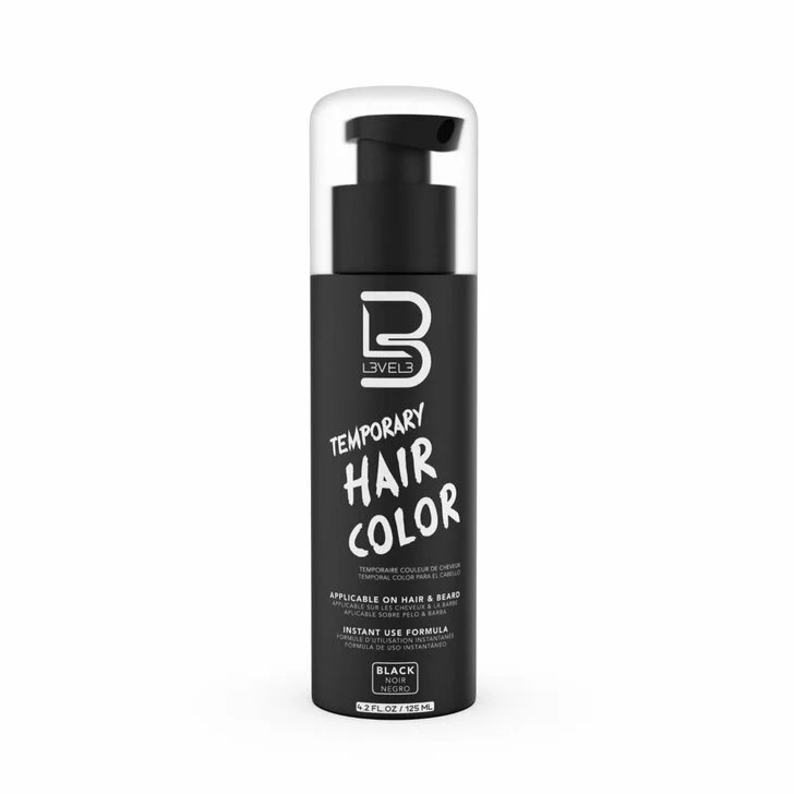 L3VEL3 TEMPORARY HAIR COLOR BLACK 125 ML