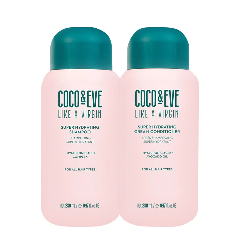 Coco & Eve Super Hydrating Shampoo 280ml Cream Conditioner 280ml