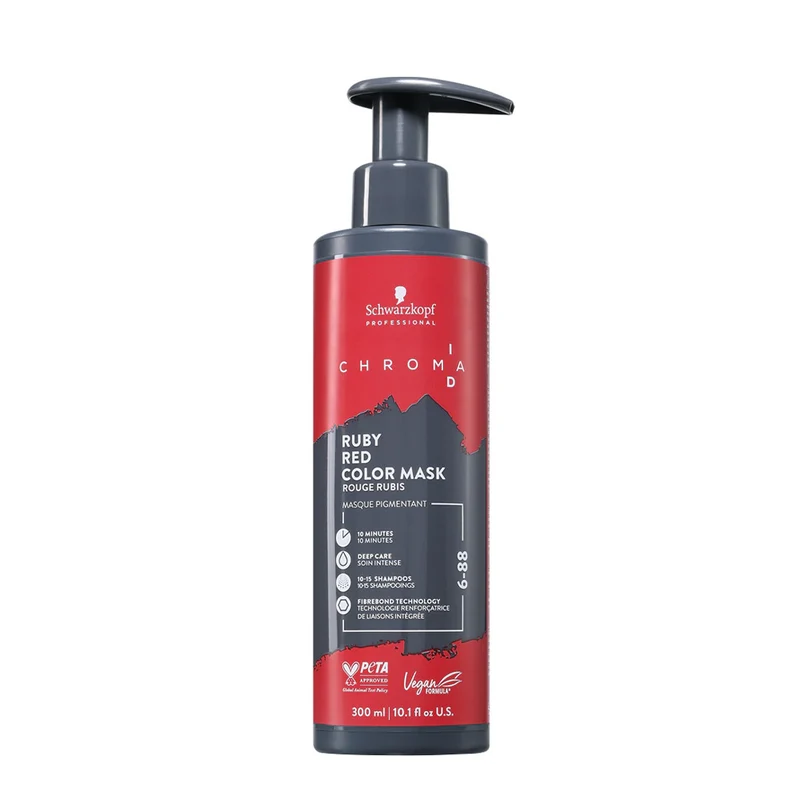 Schwarzkopf Chroma ID Color Mask 6-88 Ruby Red 300ml - maschera colorata semipermanente