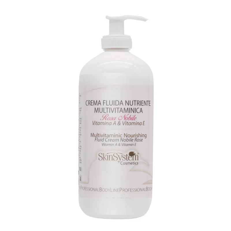 SkinSystem Multivitaminic Nourishing Fluid Cream Nobile Rose 500ml - crema nutriente multivitaminica rosa nobile