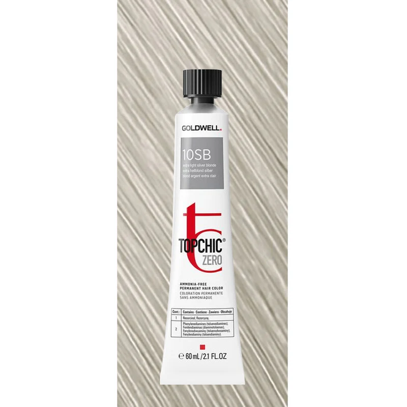 10SB Topchic Zero Cool Blondes Extra Light Silver Blonde Tb 60ml - colorazione permanente senza ammoniaca