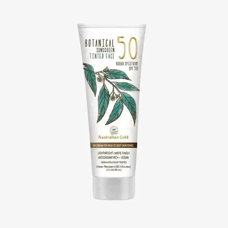 Botanical Sunscreen Tinted Face SPF 50 Dark Australian Gold 89ml crema solare viso