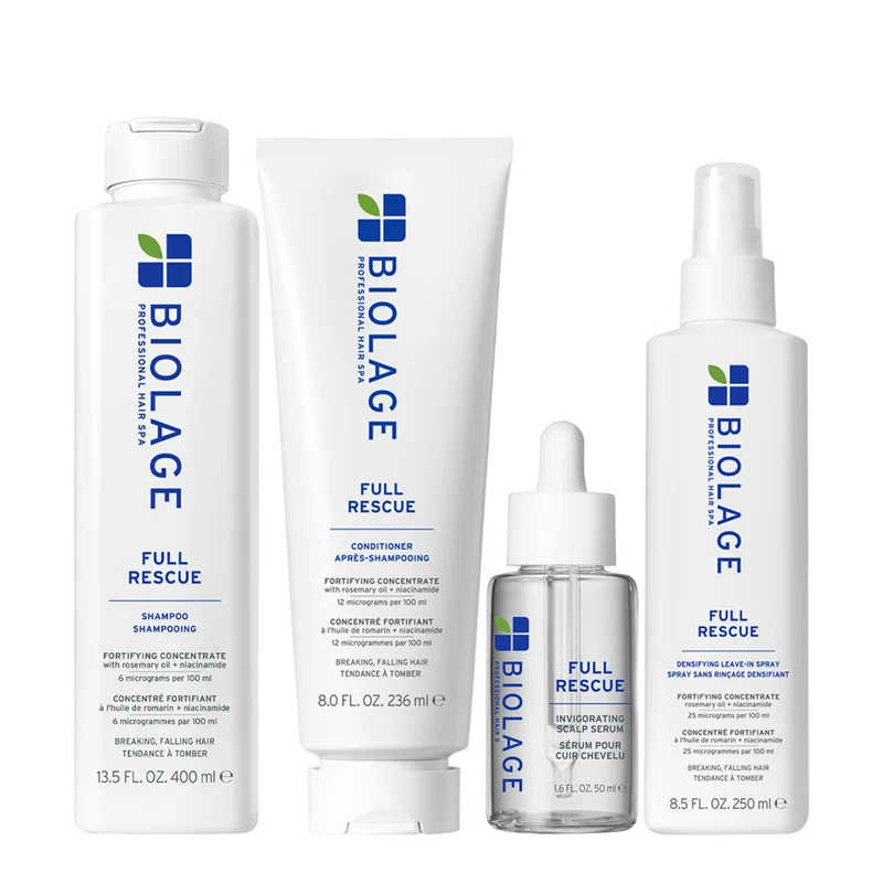 Biolage Professional Hair Spa Full Rescue Shampoo 400ml Conditioner 236ml Serum 50ml Spray 250ml