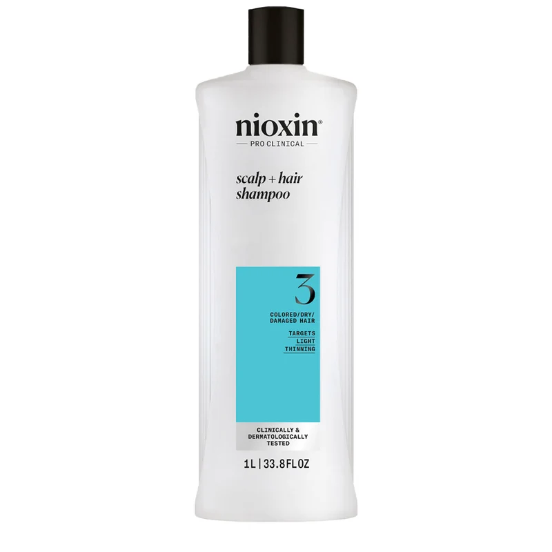 Nioxin Sistema 3 Scalp + Hair Shampoo 1000ml - shampoo anti assottigliamento lieve