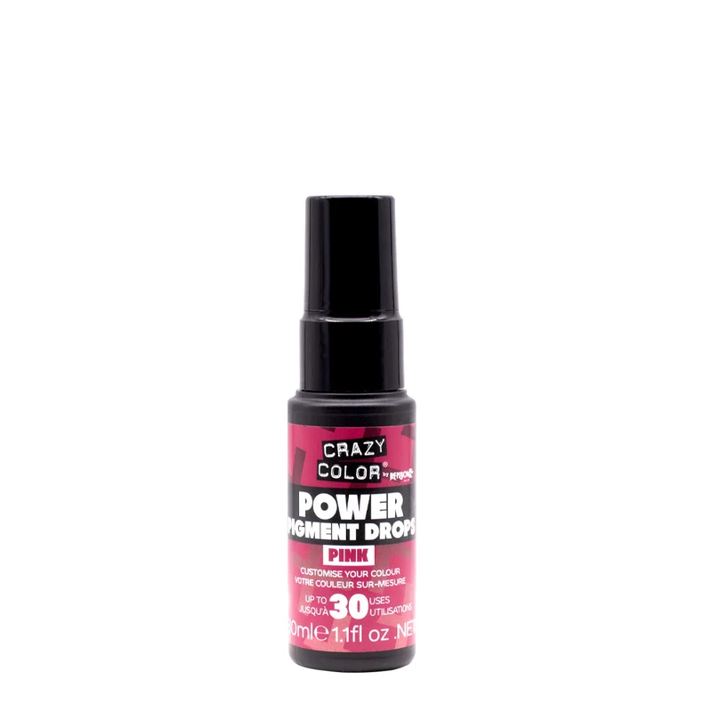 Crazy Color Global Power Pigment Drops Pink 30ml - gocce di pigmento
