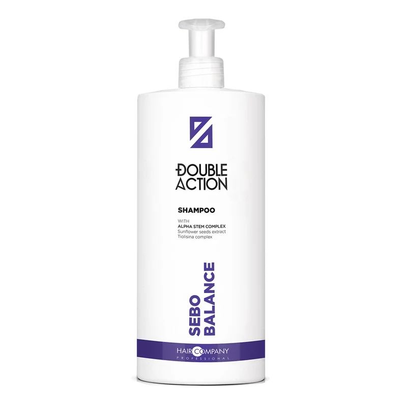 Hair Company Double Action Sebo Balance Shampoo 1000ml - shampoo antisebo