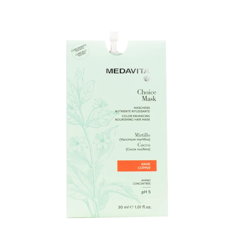 Medavita Lunghezze Choice Mask Copper 30ml - maschera nutriente riflessante rame