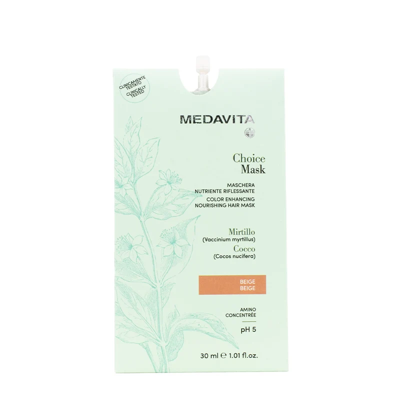 Medavita Lunghezze Choice Mask Beige 30ml - maschera nutriente riflessante beige